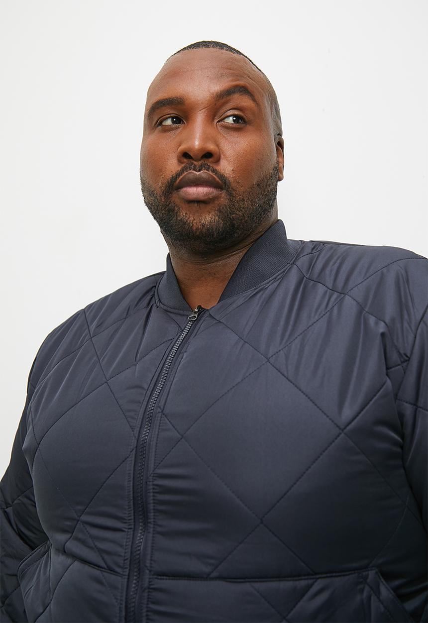 Superbalist - Plus nevada quilted bomber jacket - navy
