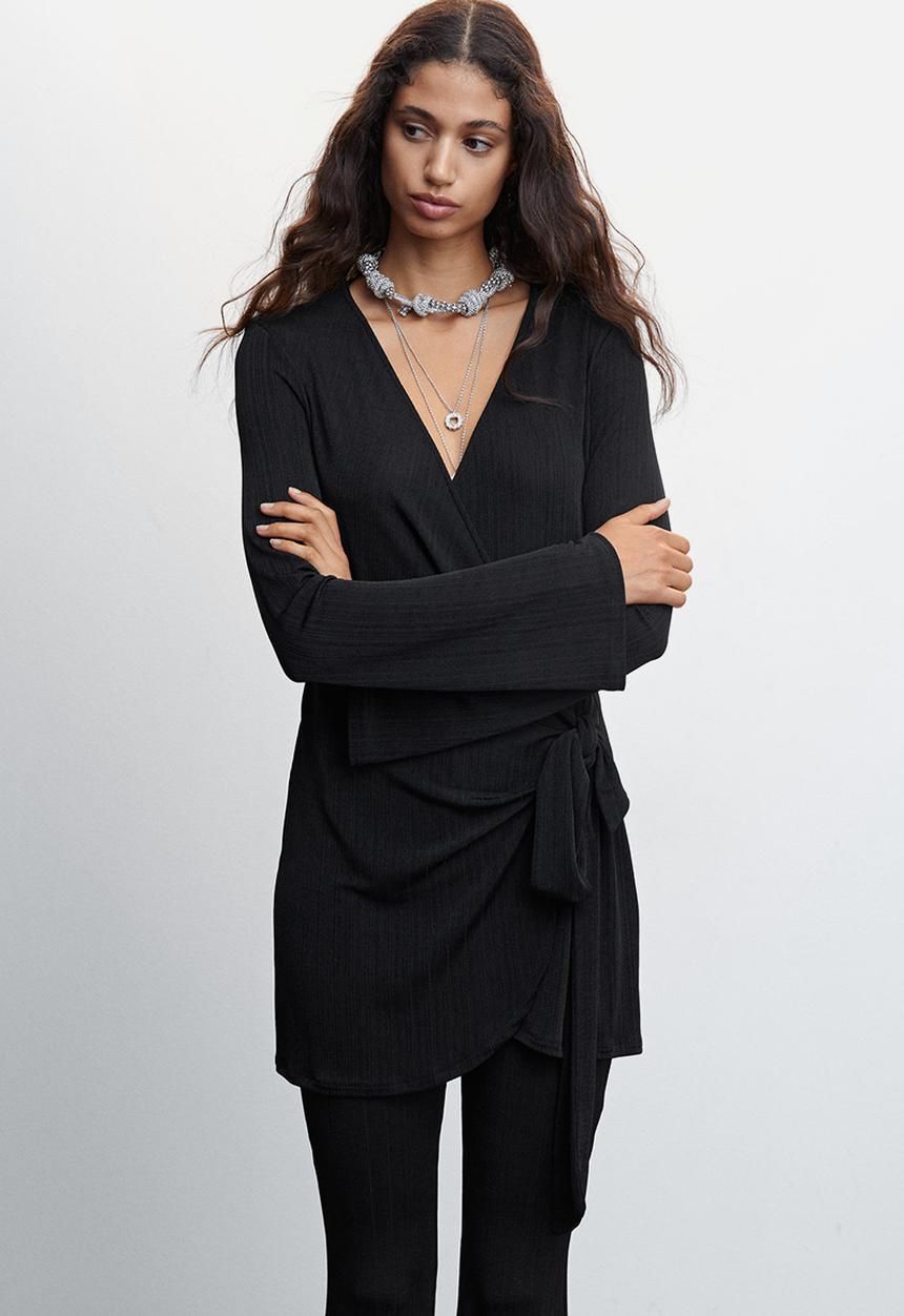 MANGO - Trouser bilma - black