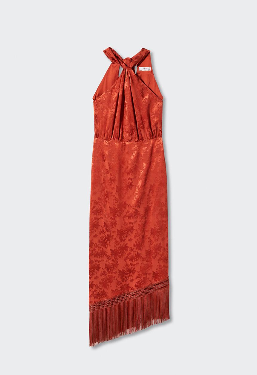 MANGO - Dress cervo - dark red