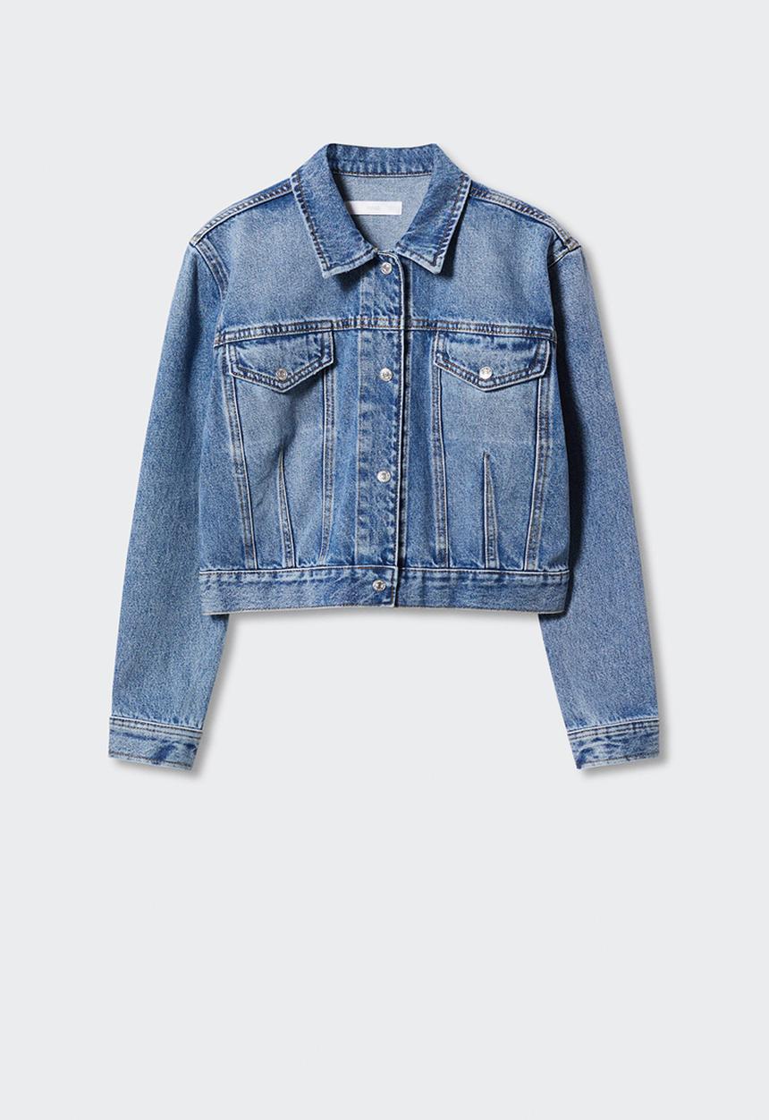 MANGO - Jacket mel-h - open blue