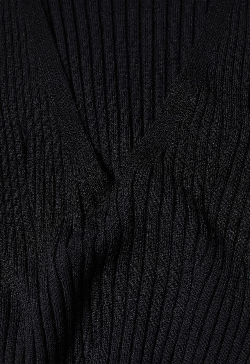 MANGO - Dress goletav- black