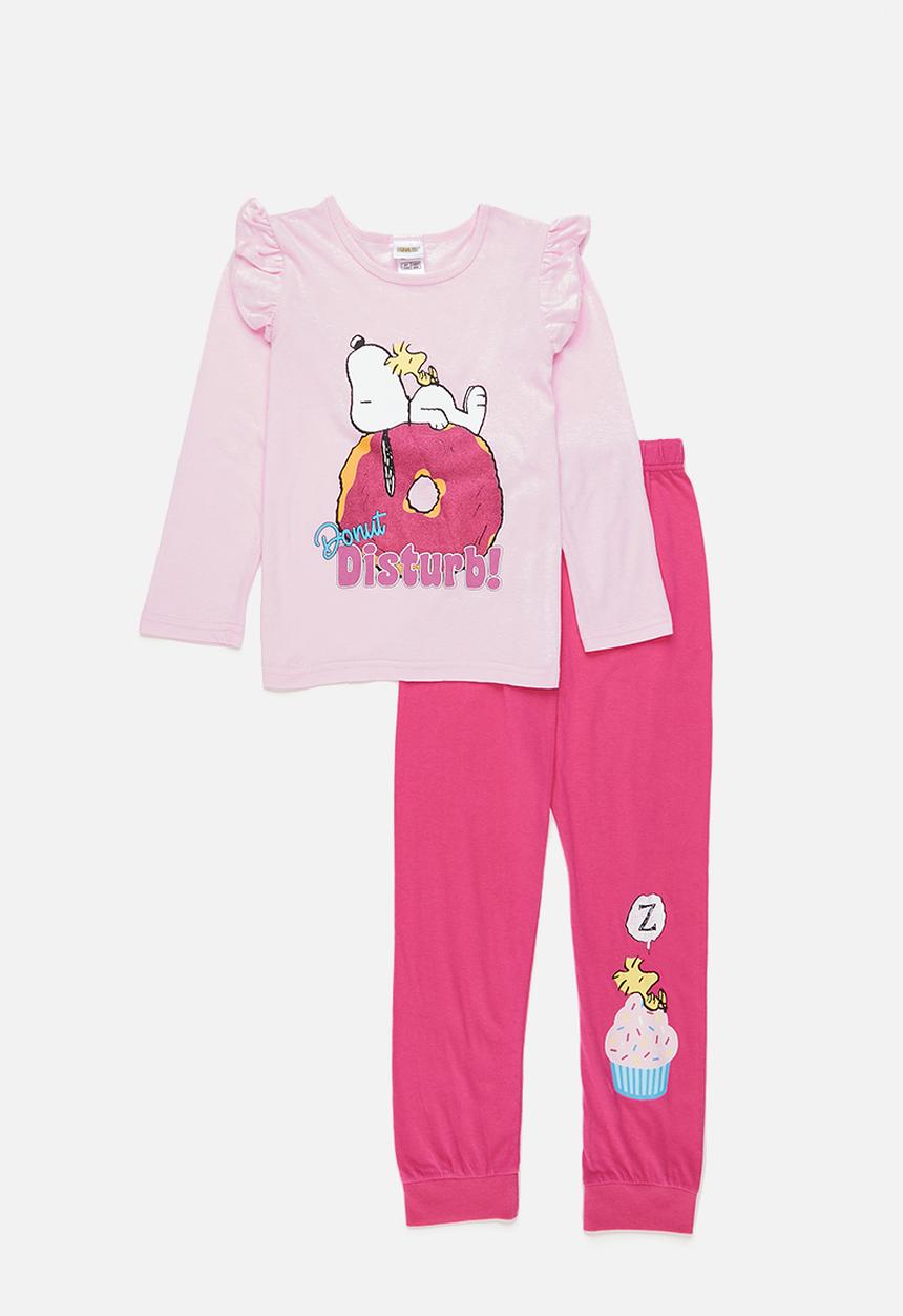 Character Group - Snoopy winter pj set - pink
