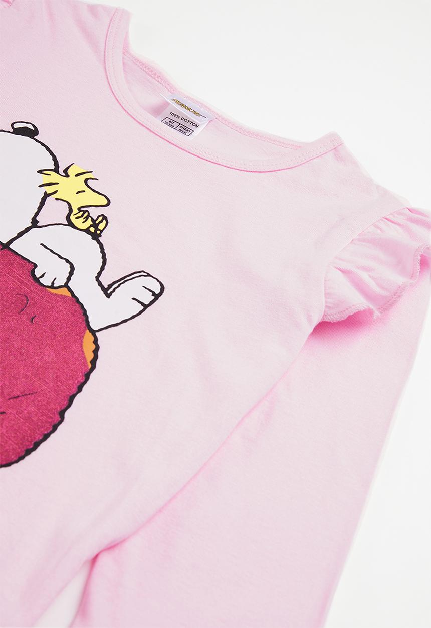 Character Group - Snoopy winter pj set - pink