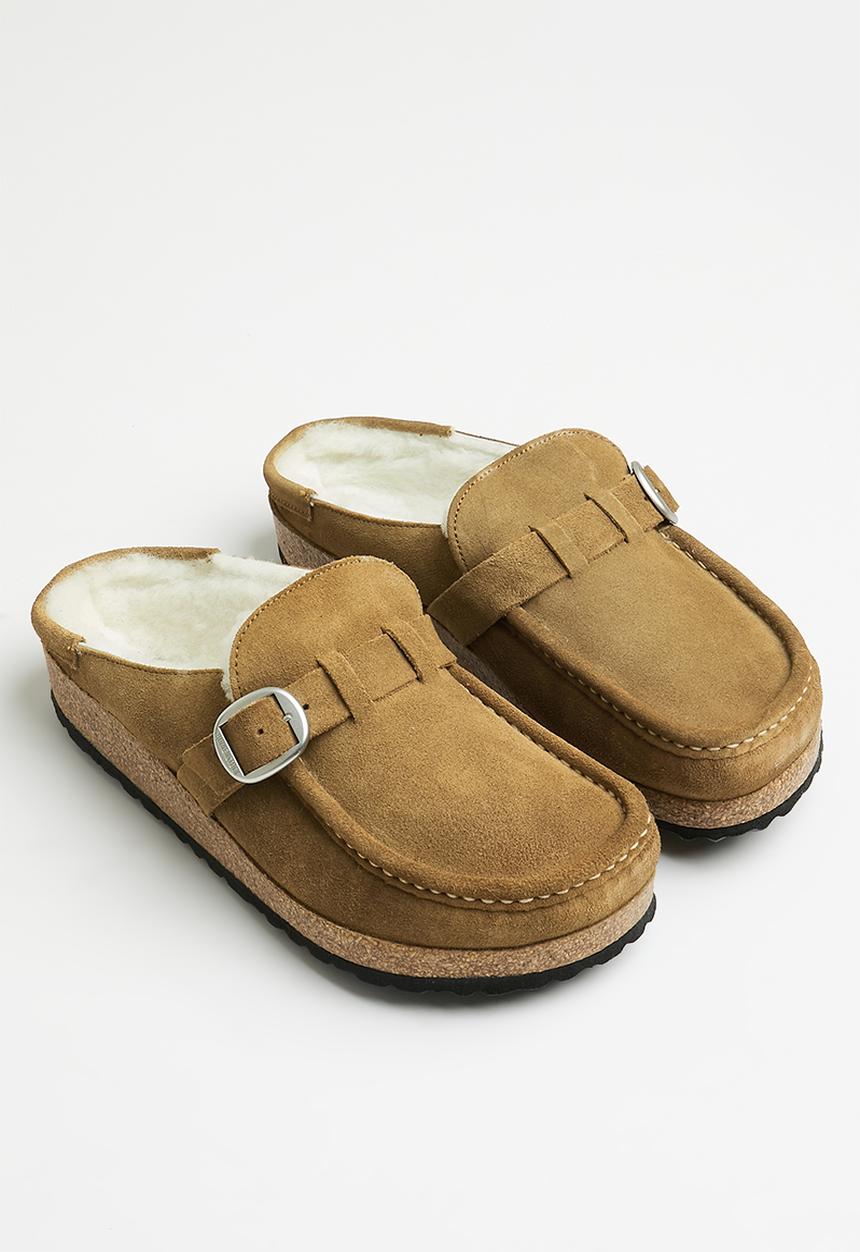 Birkenstock - Buckley shearling suede shearling regular - tea