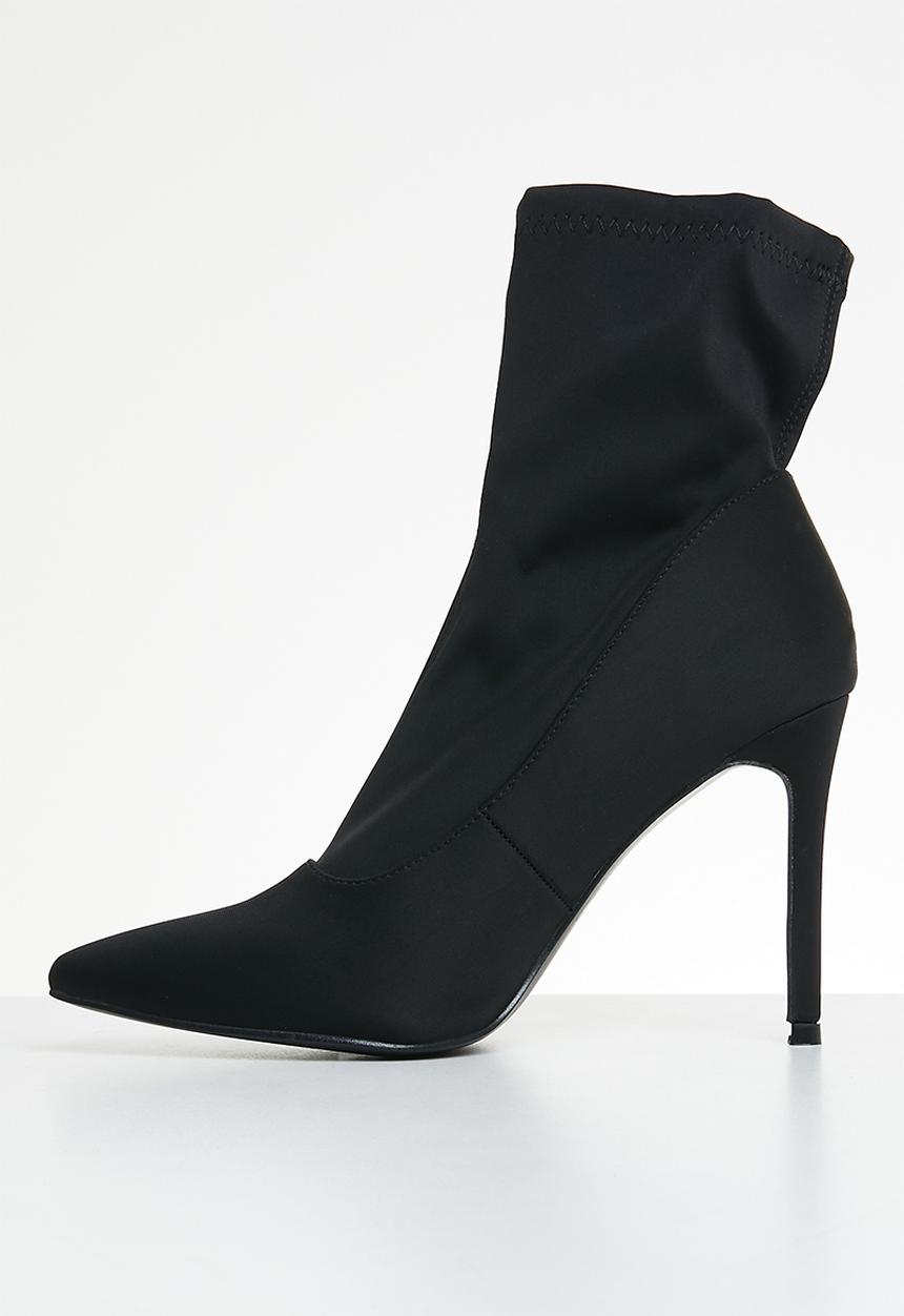 Miss Black - Lykra1 sock boot - black