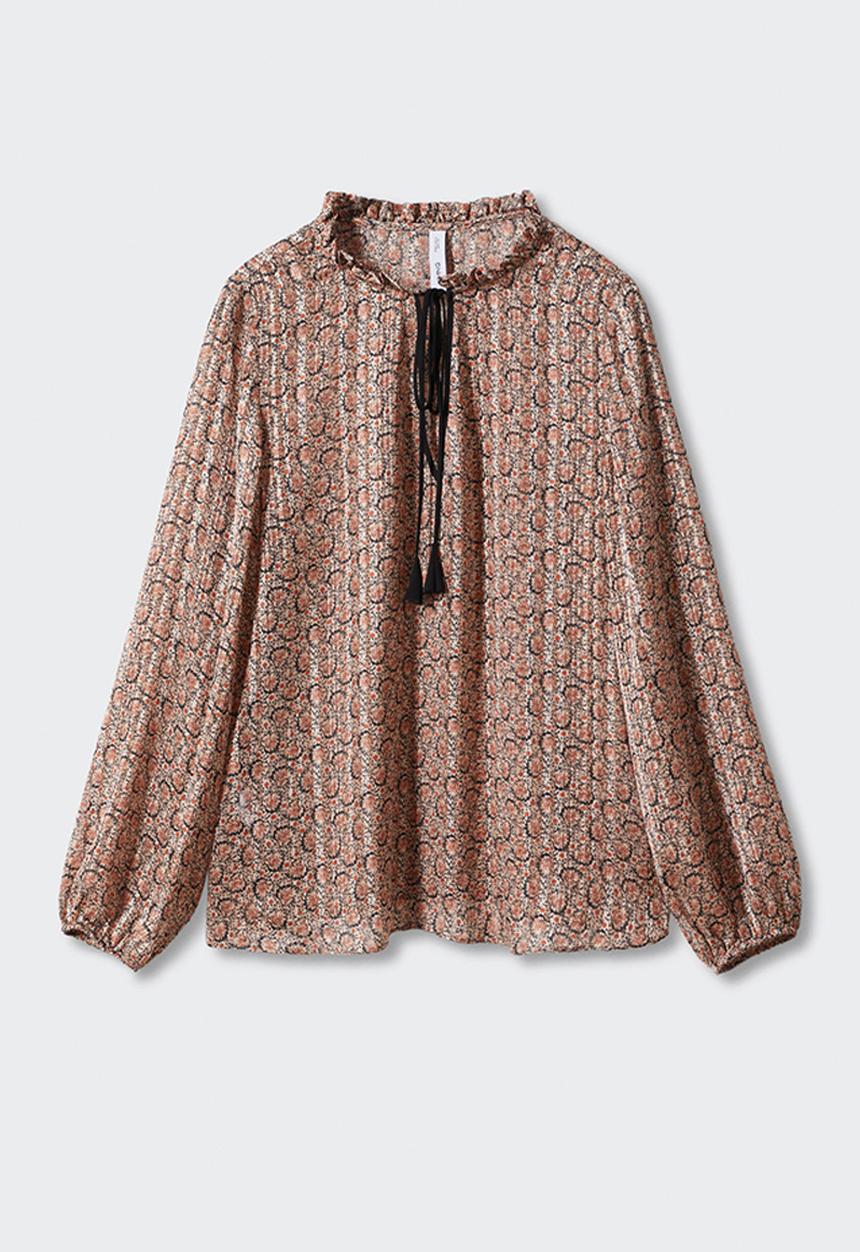 MANGO - Blouse bashy - light beige