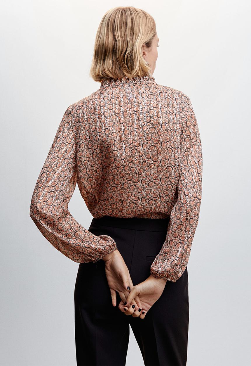 MANGO - Blouse bashy - light beige