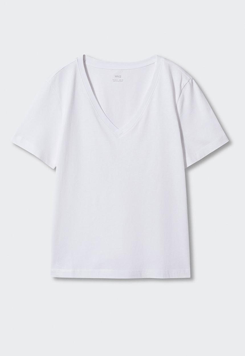 MANGO - T-shirt chalapi - white