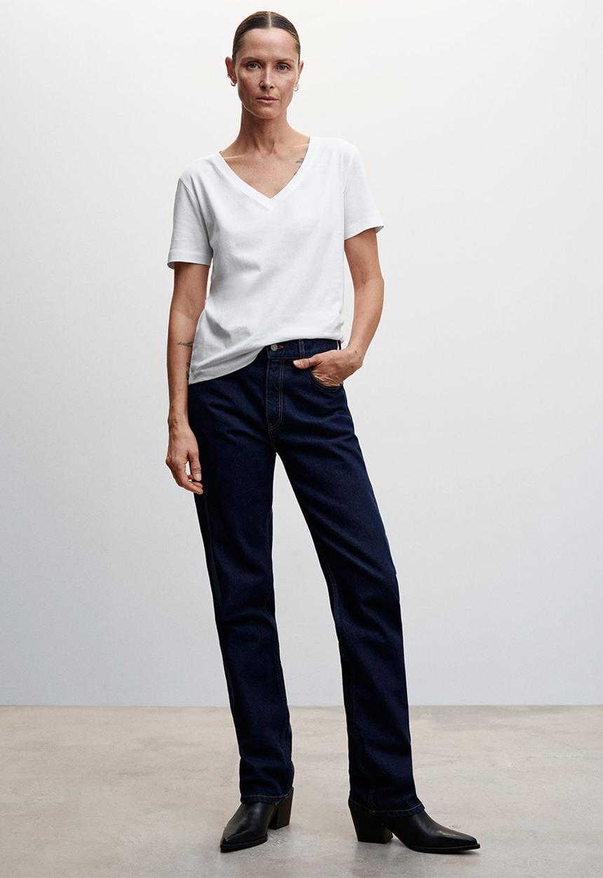 MANGO - T-shirt chalapi - white