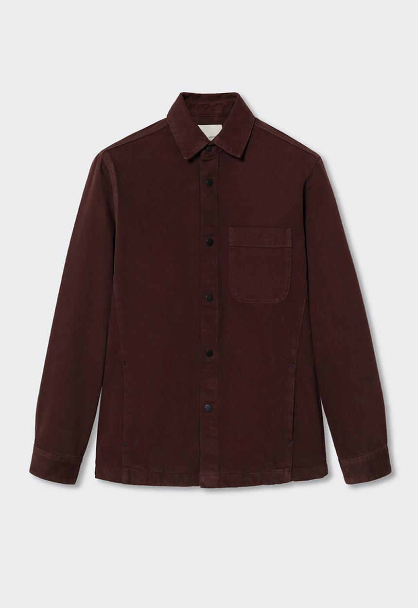 MANGO - Overshirt guy - burgundy