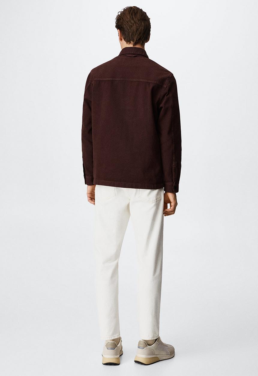 MANGO - Overshirt guy - burgundy