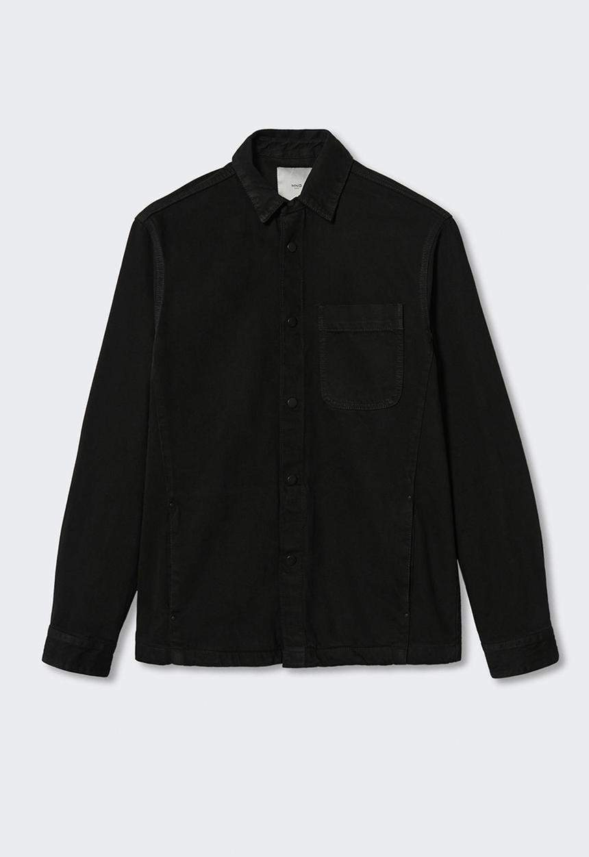 MANGO - Overshirt guy - black