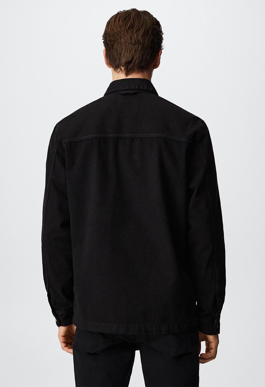 MANGO - Overshirt guy - black