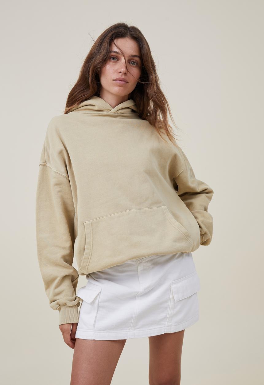 Cotton On - Classic washed hoodie - washed light sand