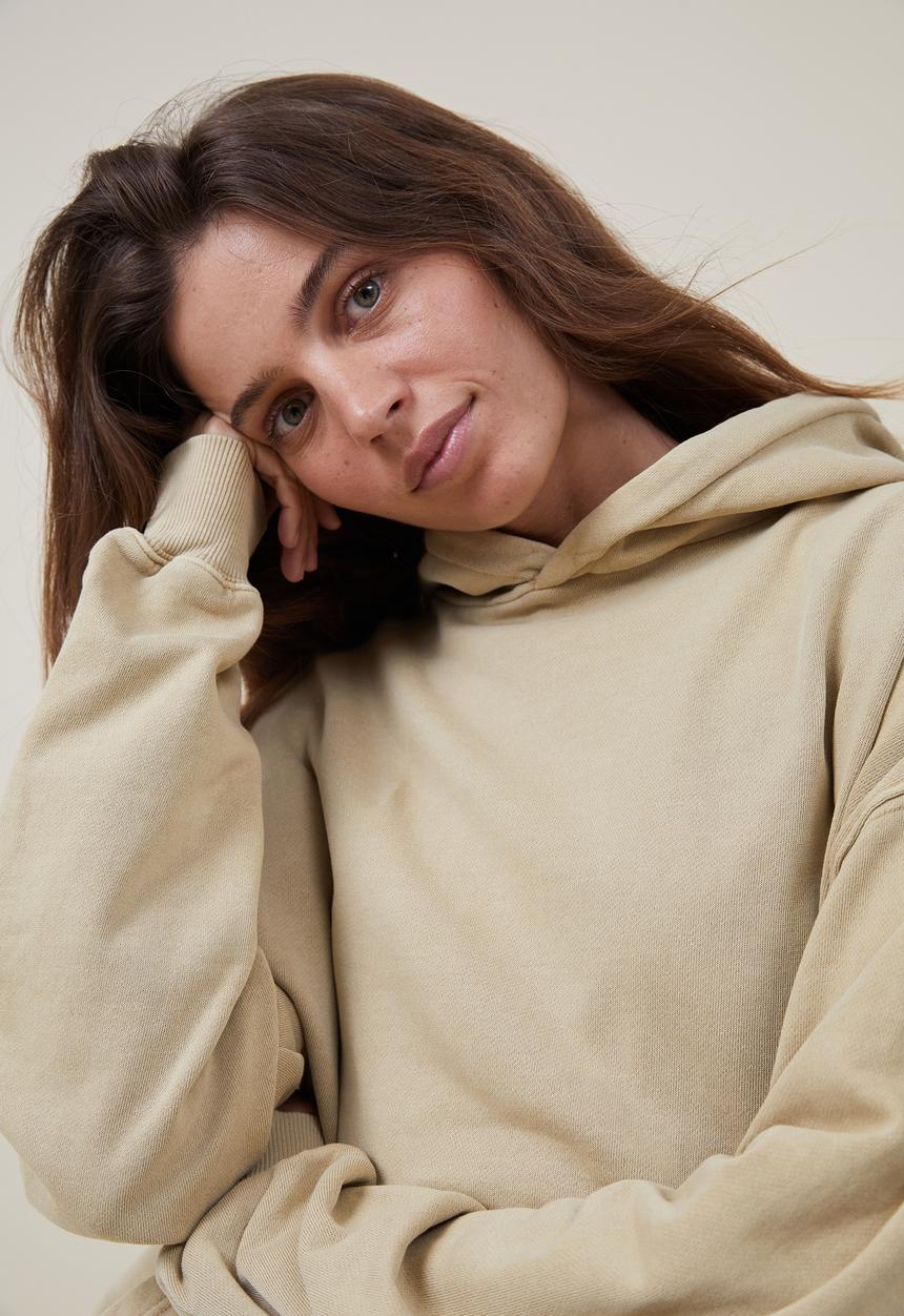 Cotton On - Classic washed hoodie - washed light sand