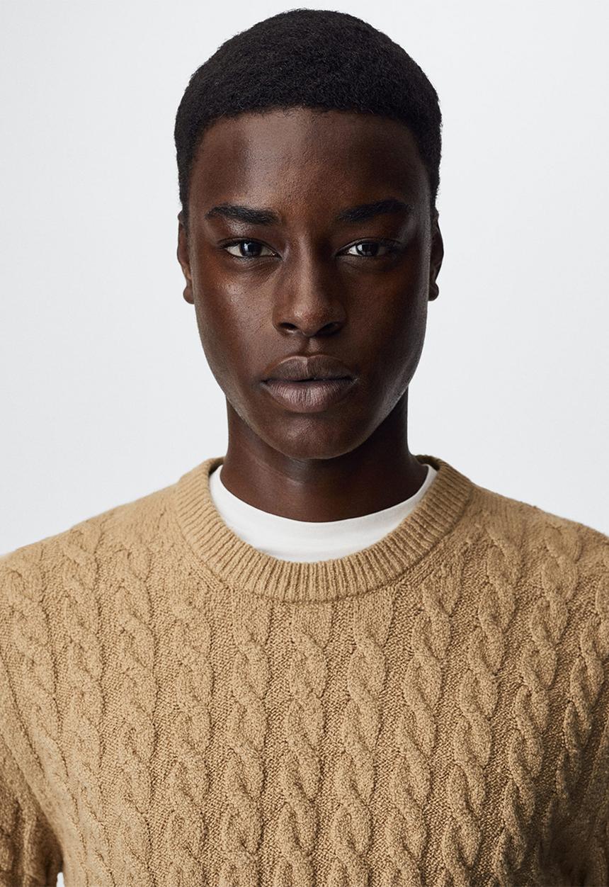 MANGO - knitwear mars - brown