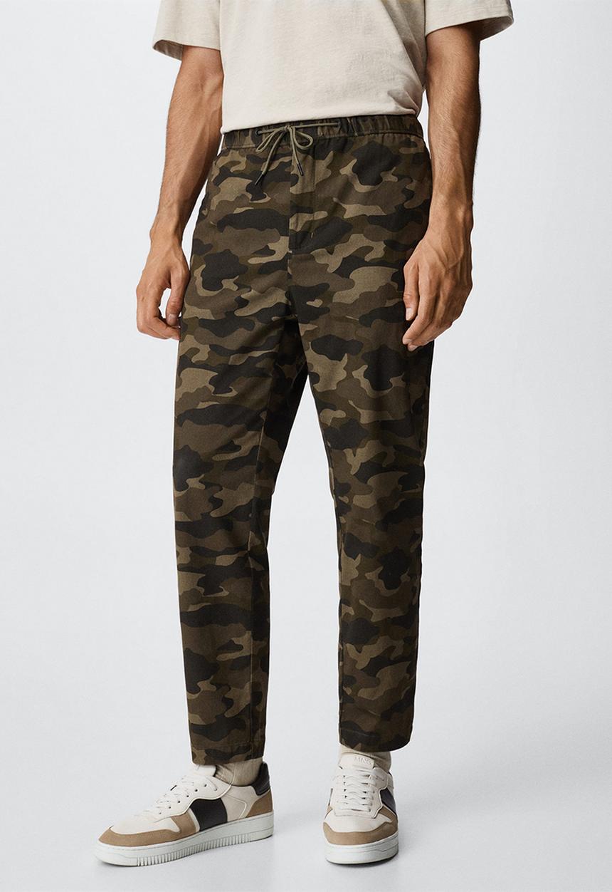 MANGO - Trousers kirin - khaki 