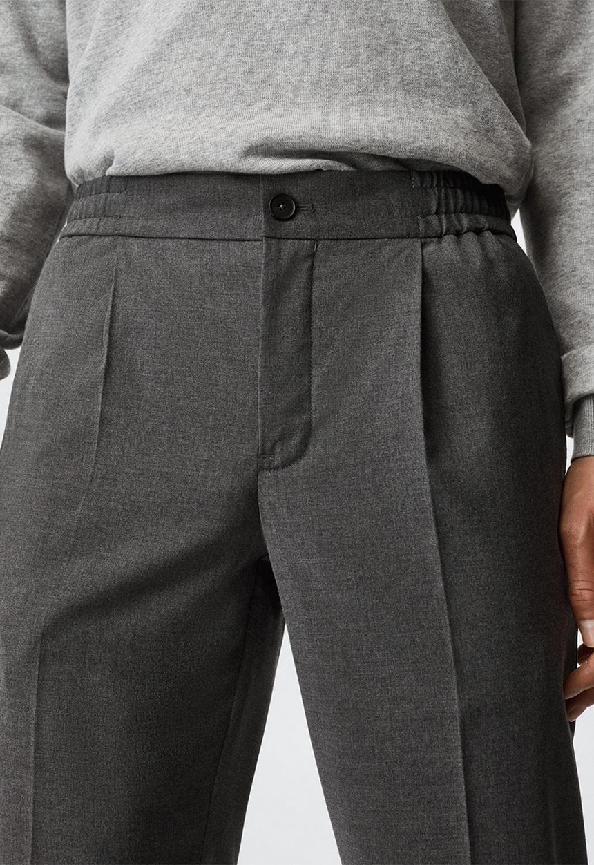MANGO - Trousers trieste - dark heather grey 