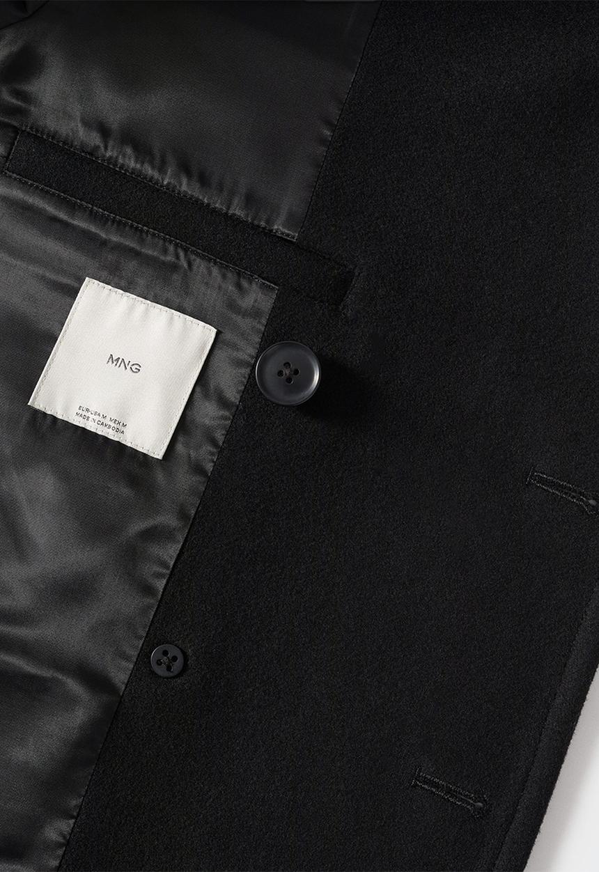 MANGO - Coat db tinof - black