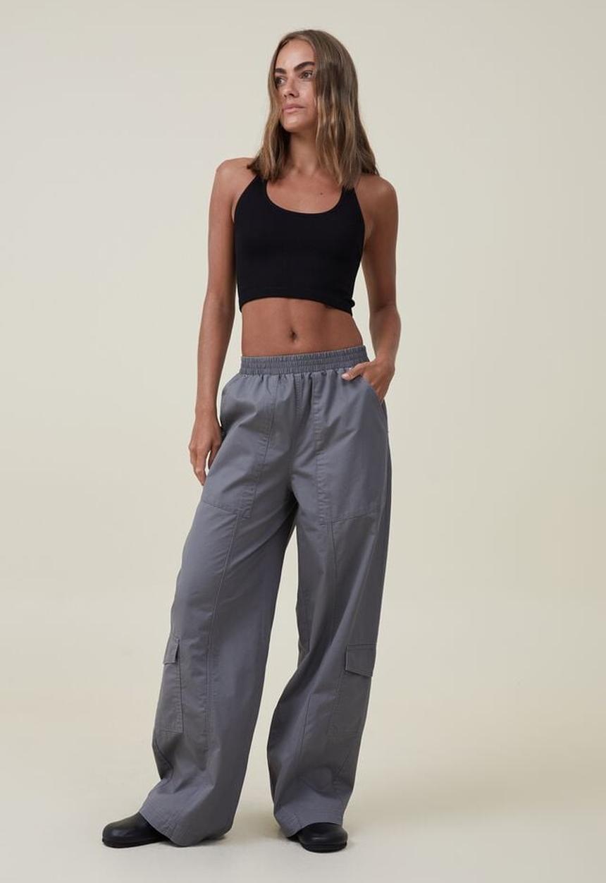 Cotton On - Quinn cargo pant - charcoal