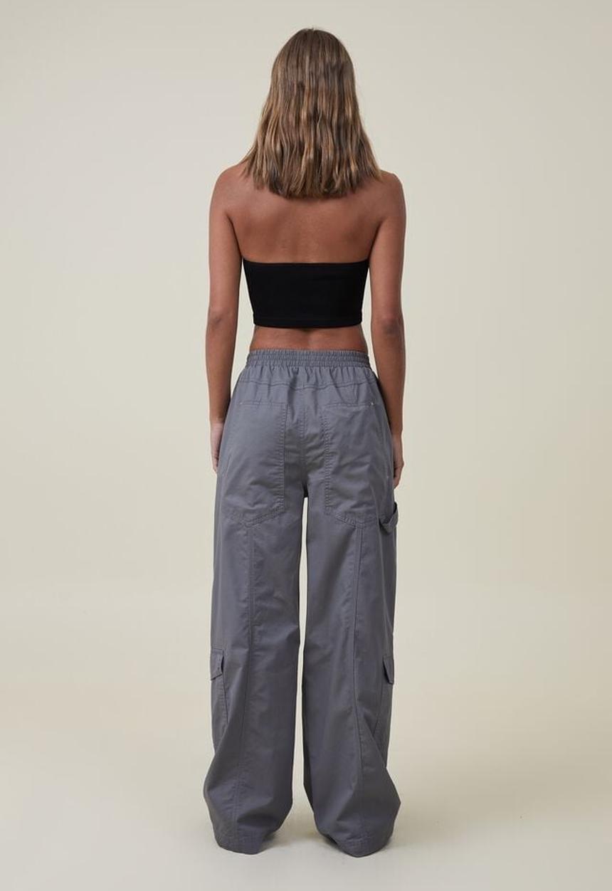 Cotton On - Quinn cargo pant - charcoal
