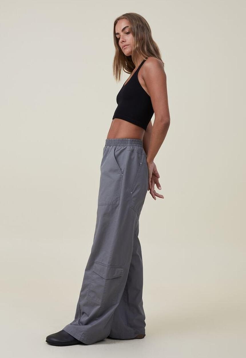 Cotton On - Quinn cargo pant - charcoal
