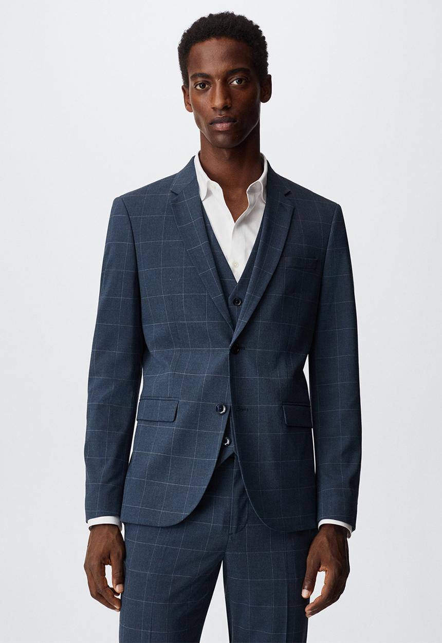 MANGO - Blazer paulo - indigo blue