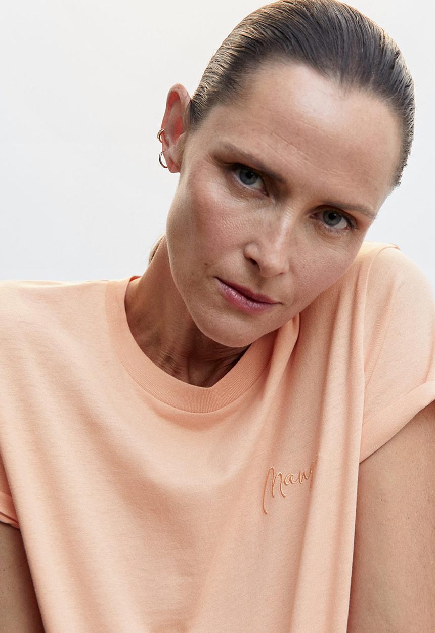 MANGO - T-shirt berry-h - light pastel orange