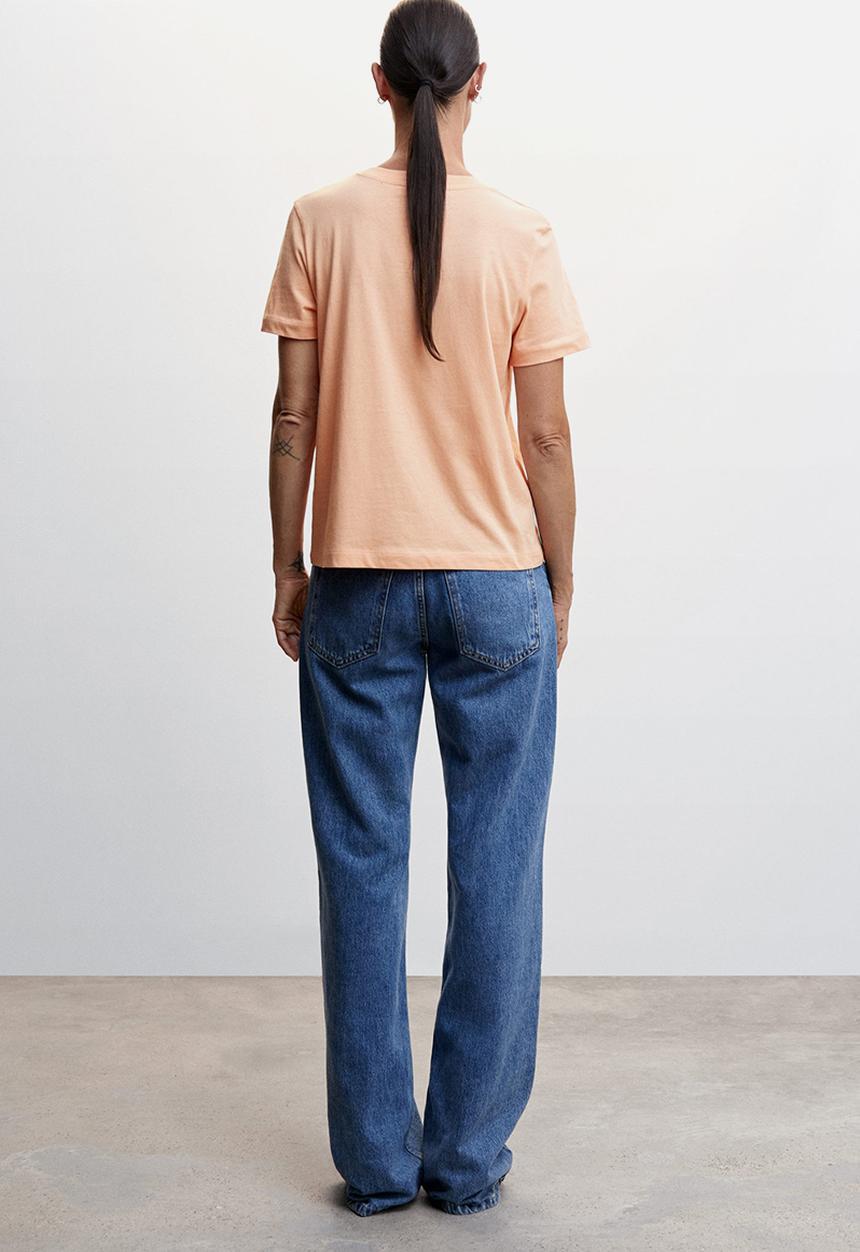 MANGO - T-shirt berry-h - light pastel orange