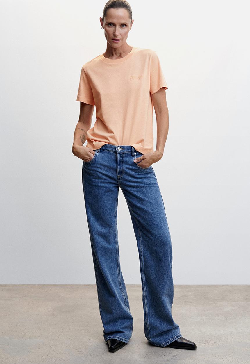 MANGO - T-shirt berry-h - light pastel orange