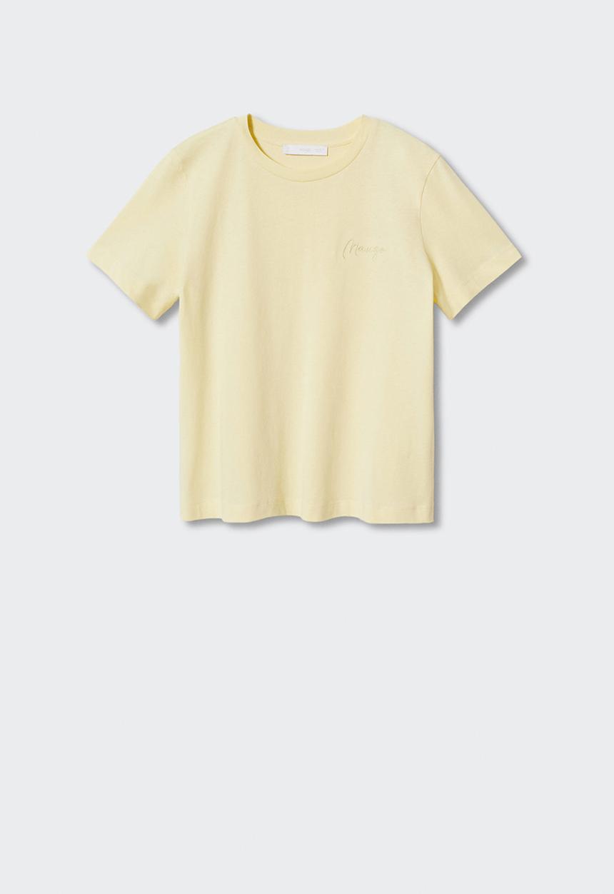 MANGO - T-shirt berry-h - light pastel yellow