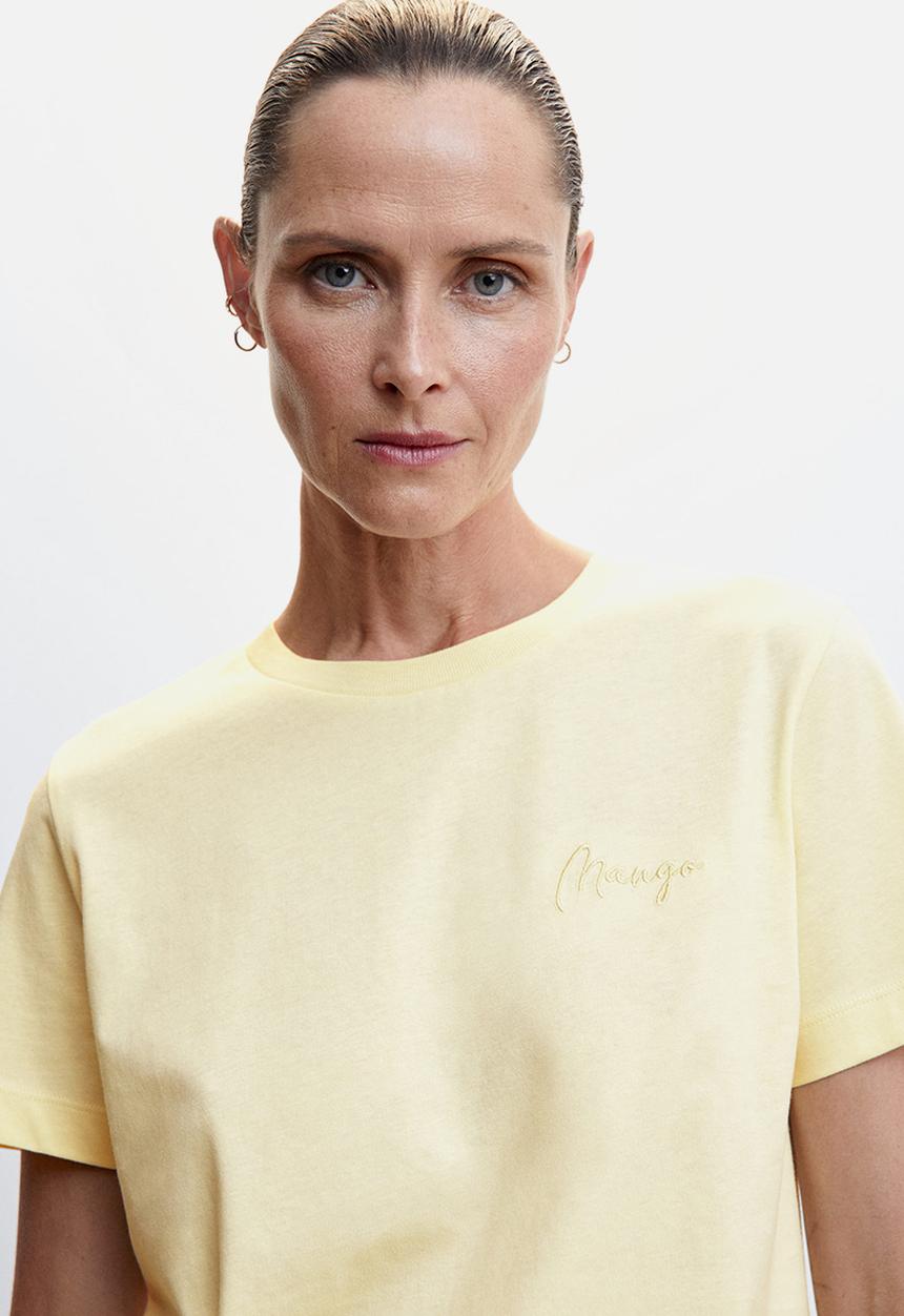 MANGO - T-shirt berry-h - light pastel yellow