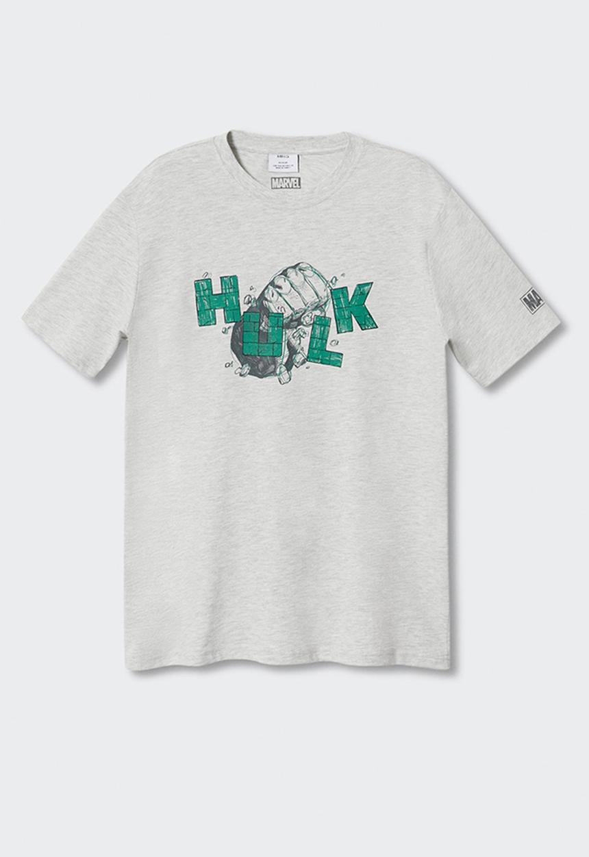 MANGO - T-shirt hulk-h - light heather grey