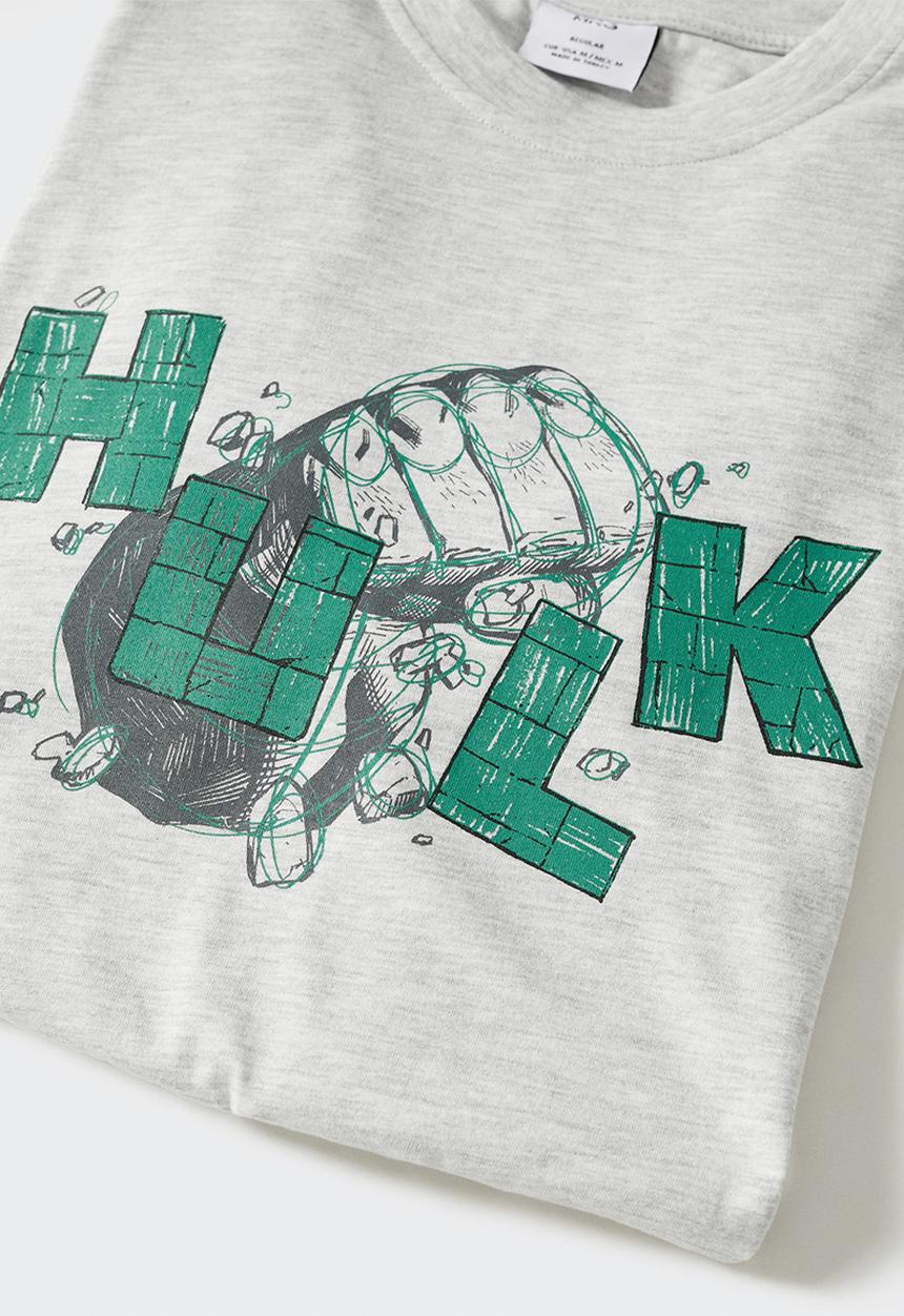 MANGO - T-shirt hulk-h - light heather grey