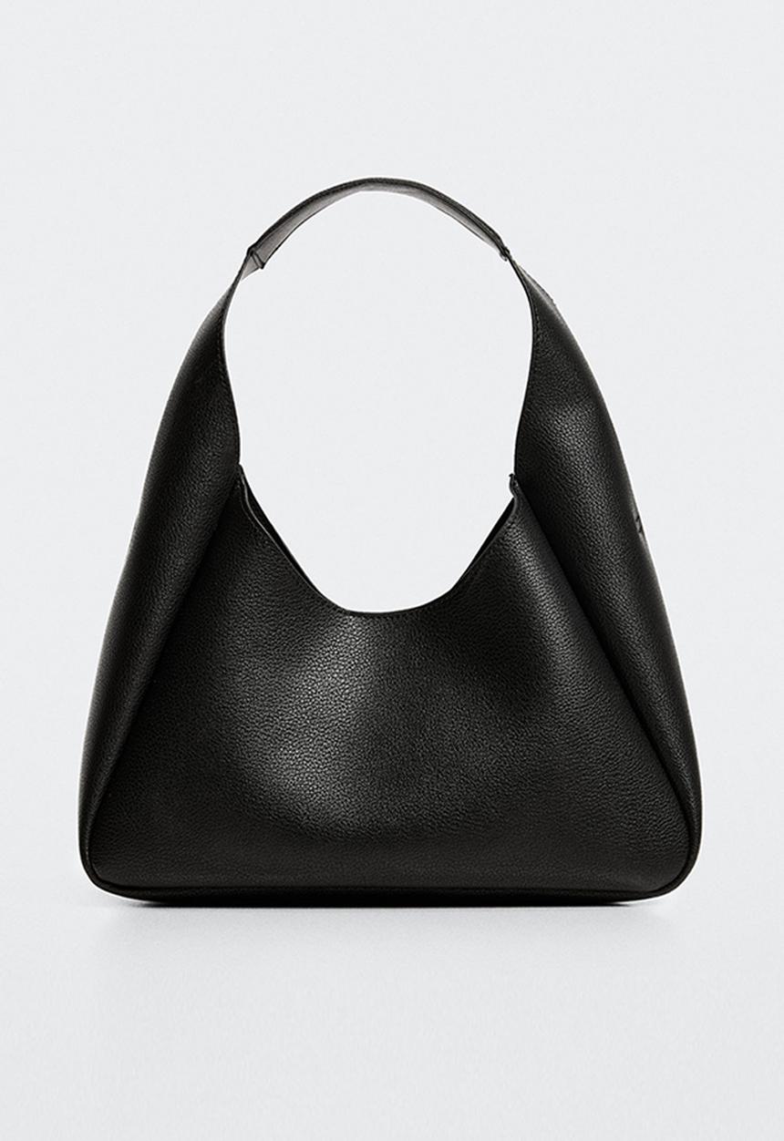 MANGO - Faux-leather bag - black