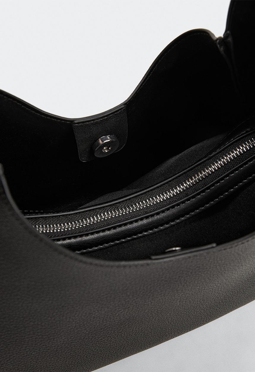 MANGO - Faux-leather bag - black