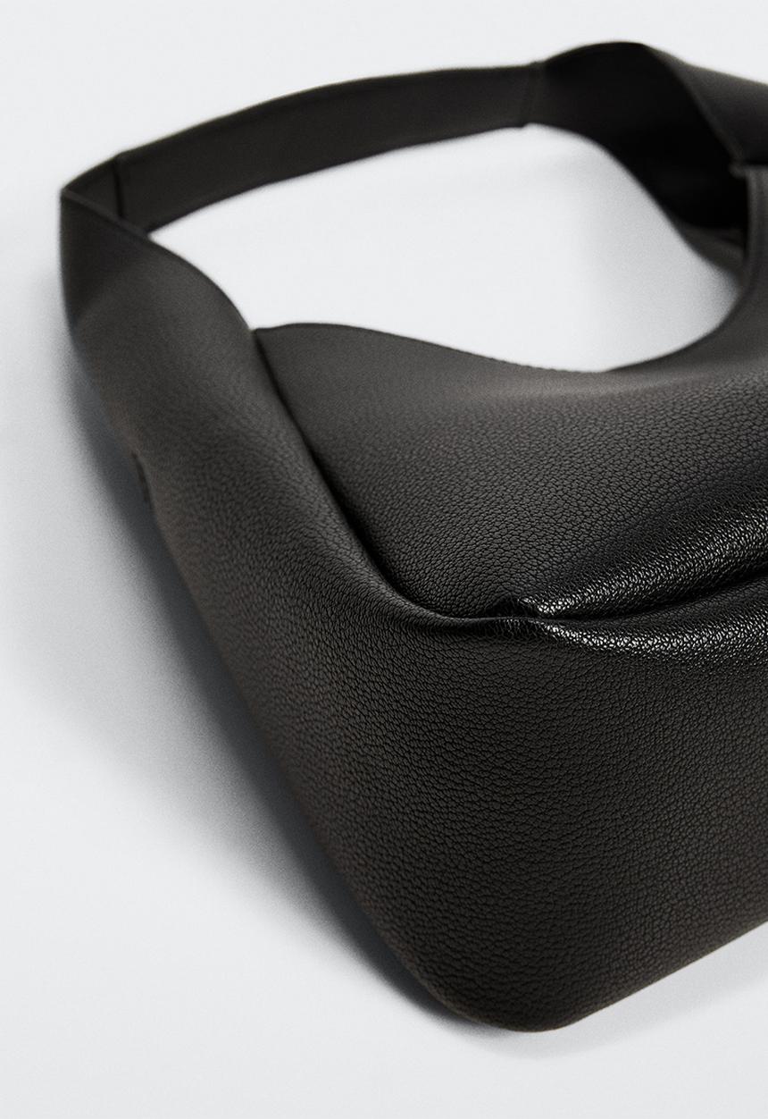 MANGO - Faux-leather bag - black