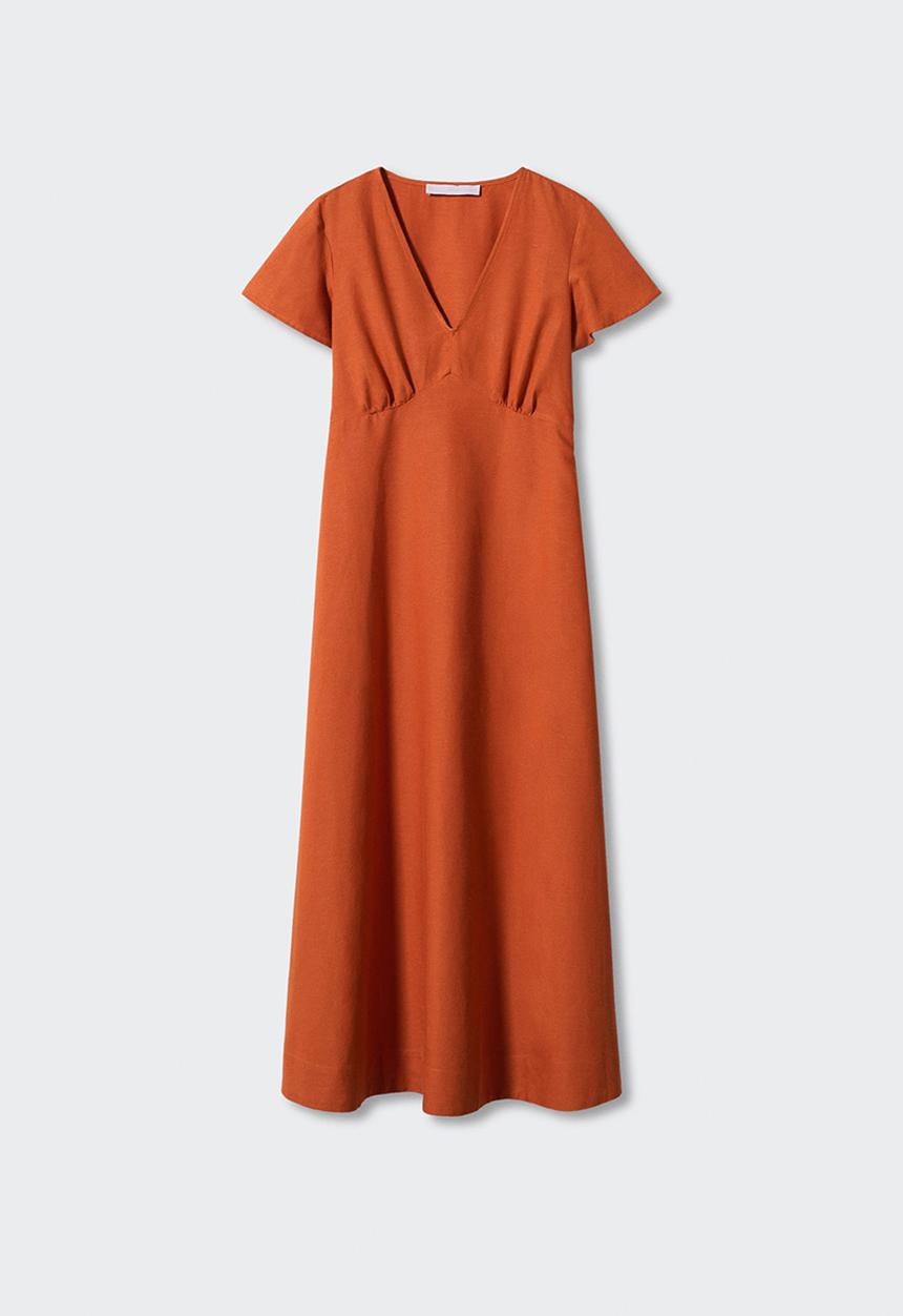 MANGO - Dress mogambol-h - orange