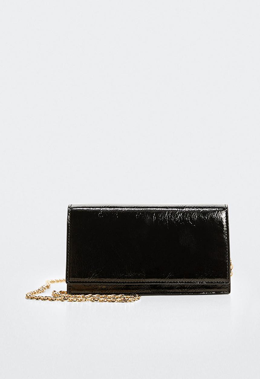 MANGO - Flap chain bag - black