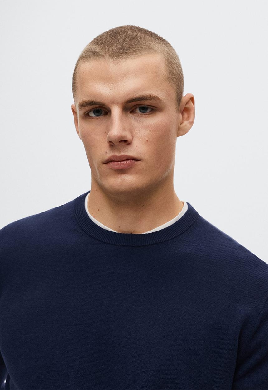MANGO - Sweater ten - navy 