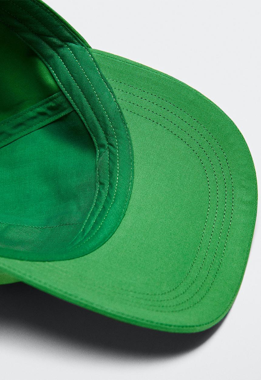 MANGO - Embroidered message cap - green