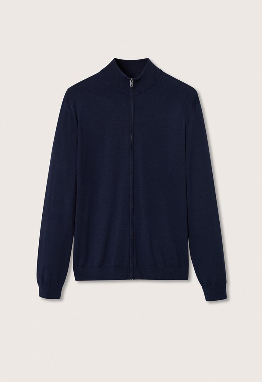MANGO - Cardigan tenc - navy