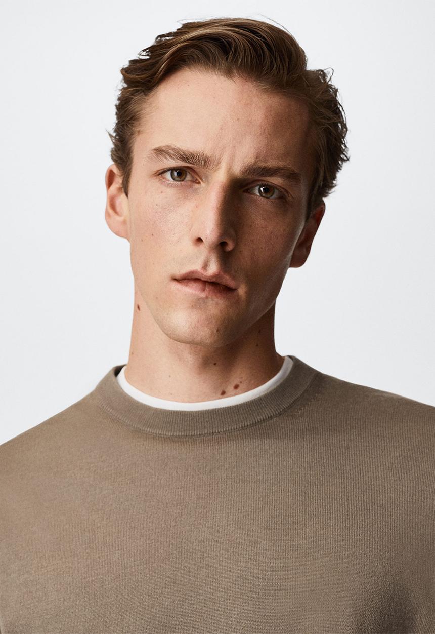 MANGO - Sweater willy - medium brown 