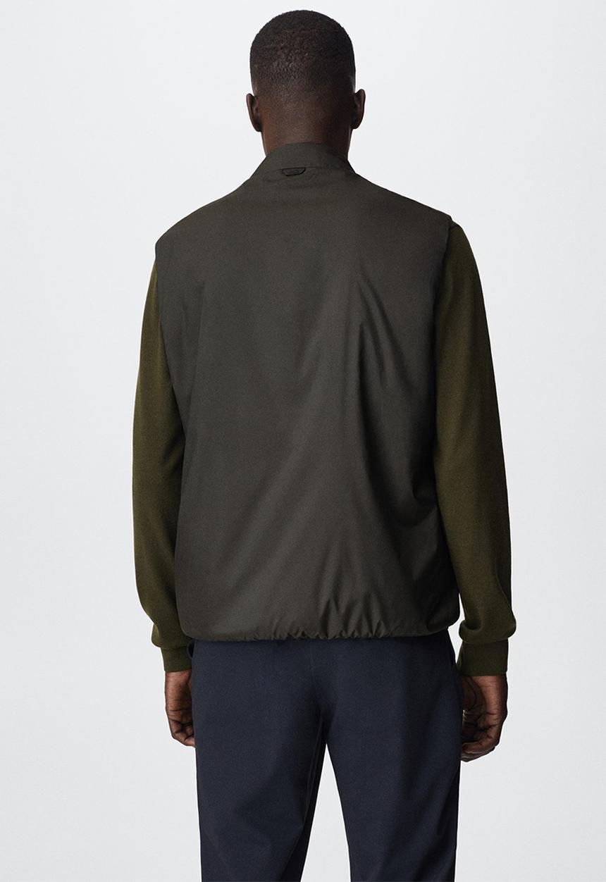 MANGO - Waistcoat nadast - khaki 