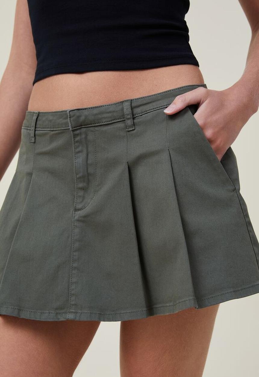 Cotton On - Micro mini pleated skirt - daintree