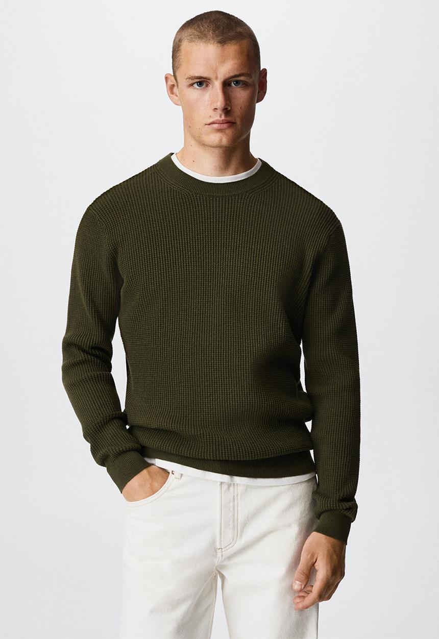 MANGO - Sweater londra - khaki