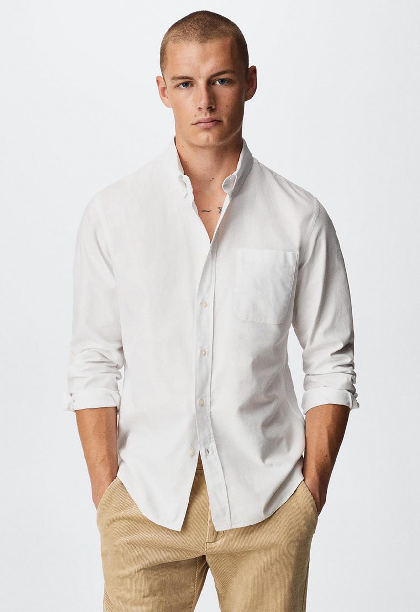 MANGO - Shirt oxford inc - white 