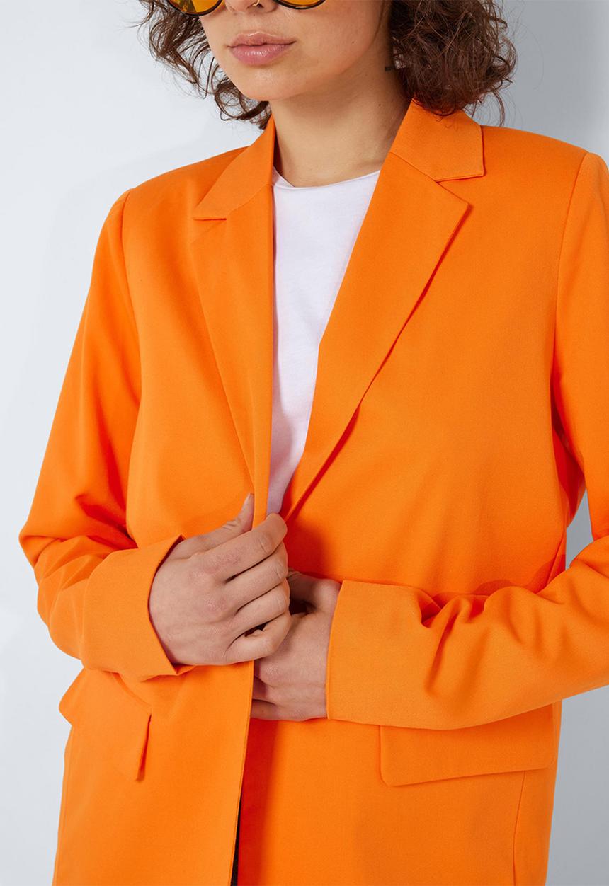 Noisy May - Thea long sleeve blazer- vibrant orange