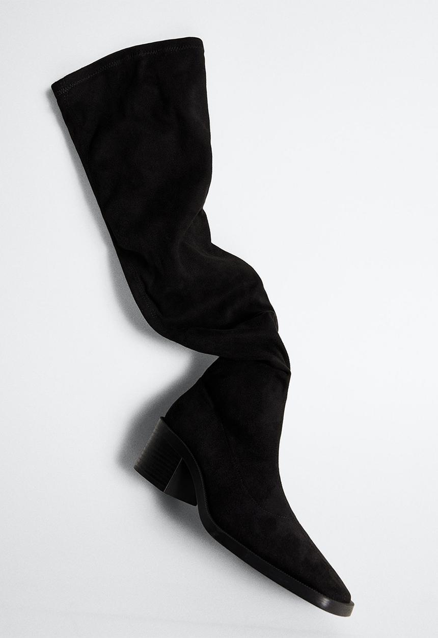 MANGO - Cloud knee high boot - black