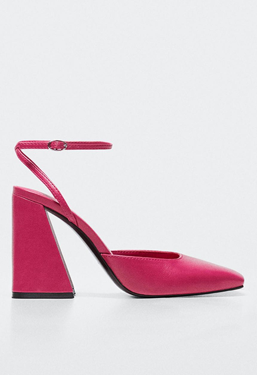 MANGO - Disco ankle strap heel - pastel pink